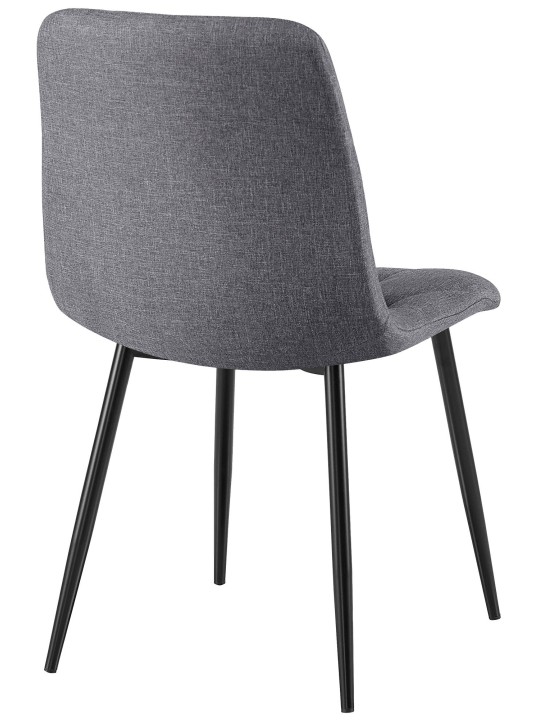 Set van 2 eetkamerstoelen Clairton stof, donkergrijs