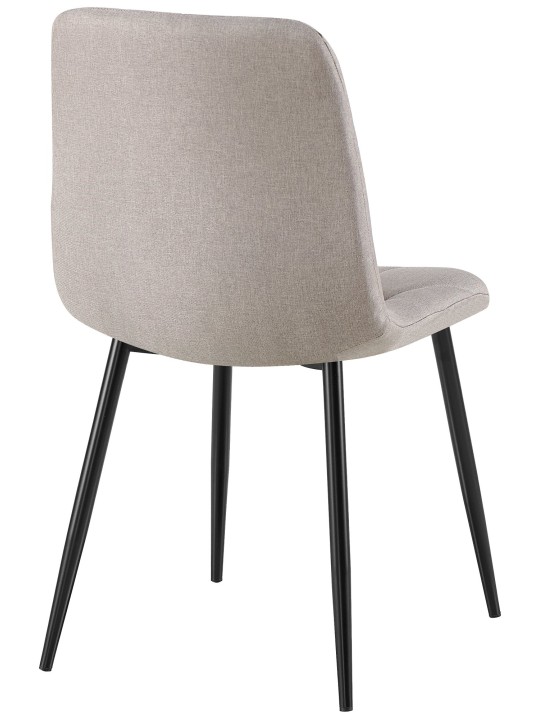 Set van 2 eetkamerstoelen Clairton stof, lichtgrijs