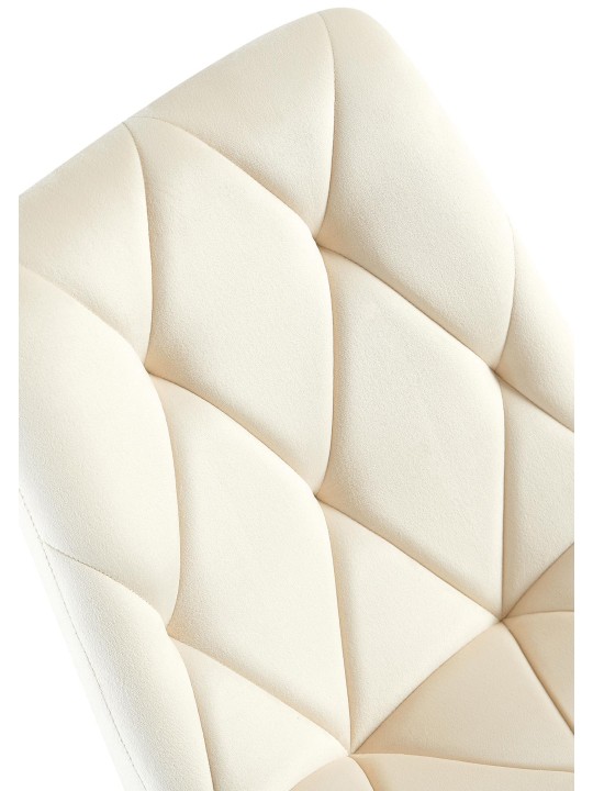 Clairton fluwelen eetkamerstoel, crème Clairton fluwelen eetkamerstoel, crème