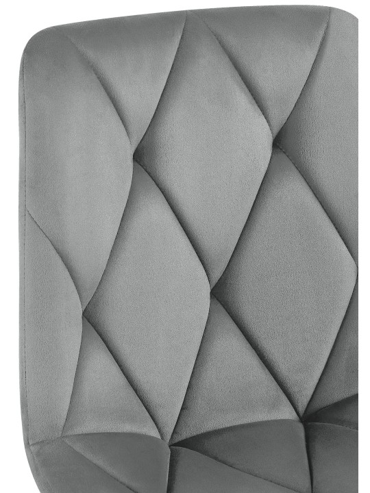 Clairton fluwelen eetkamerstoel, donkergrijs