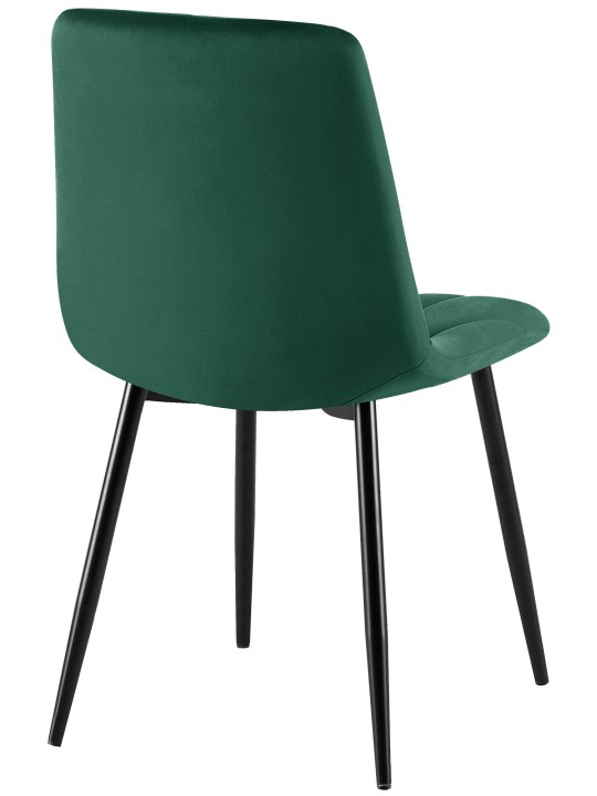 Set van 2 eetkamerstoelen Clairton fluweel, groen