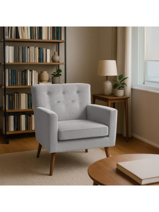 Fauteuil Kioni Koord, grijs Fauteuil Kioni Koord, grijs