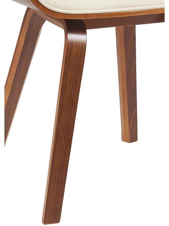 Bezoekersstoel Beverley kunstleer, walnoot/crème Bezoekersstoel Beverley kunstleer, walnoot/crème