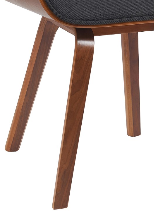 Bezoekersstoel Beverley stof, walnoot/zwart