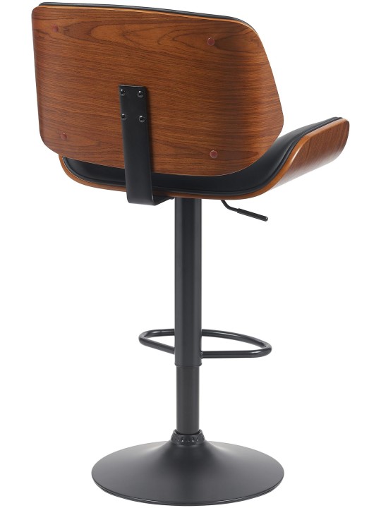 Barkruk Beverley B kunstleer, walnoot/zwart