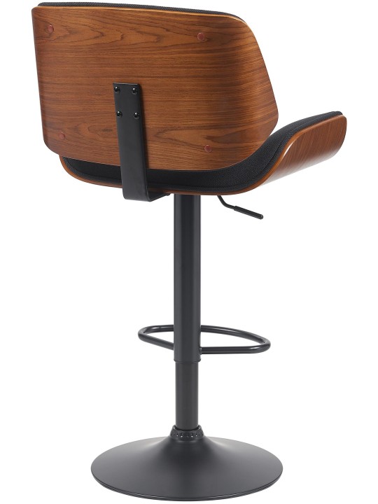 Barkruk Beverley B stof, walnoot/zwart