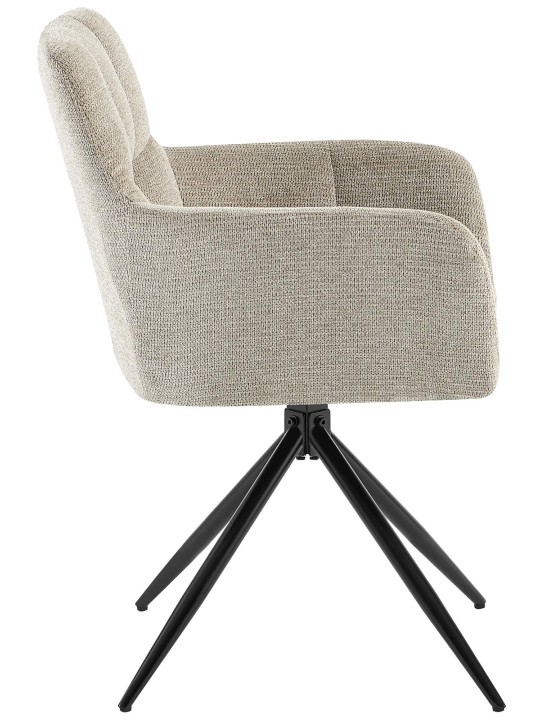 Eetkamerstoel Jonah stof, taupe Eetkamerstoel Jonah stof, taupe