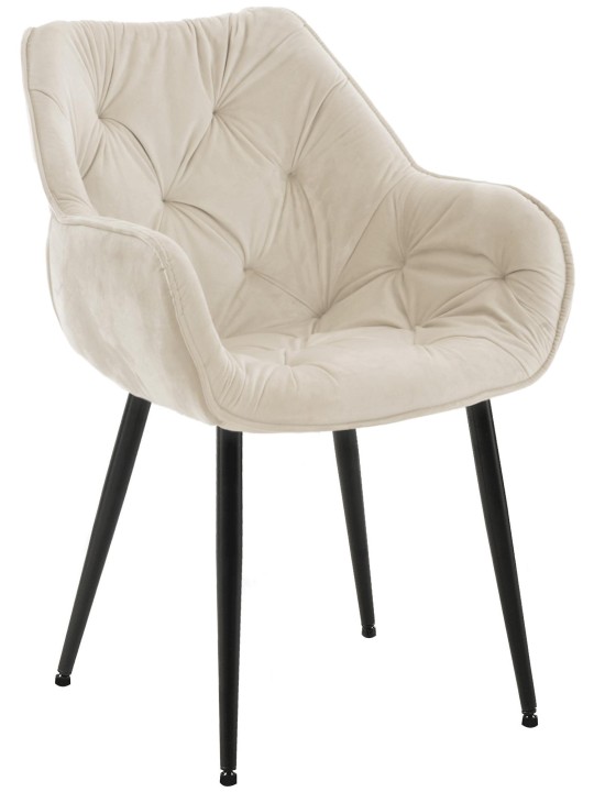 Stoel Tanna Fluweel, crème Stoel Tanna Fluweel, crème