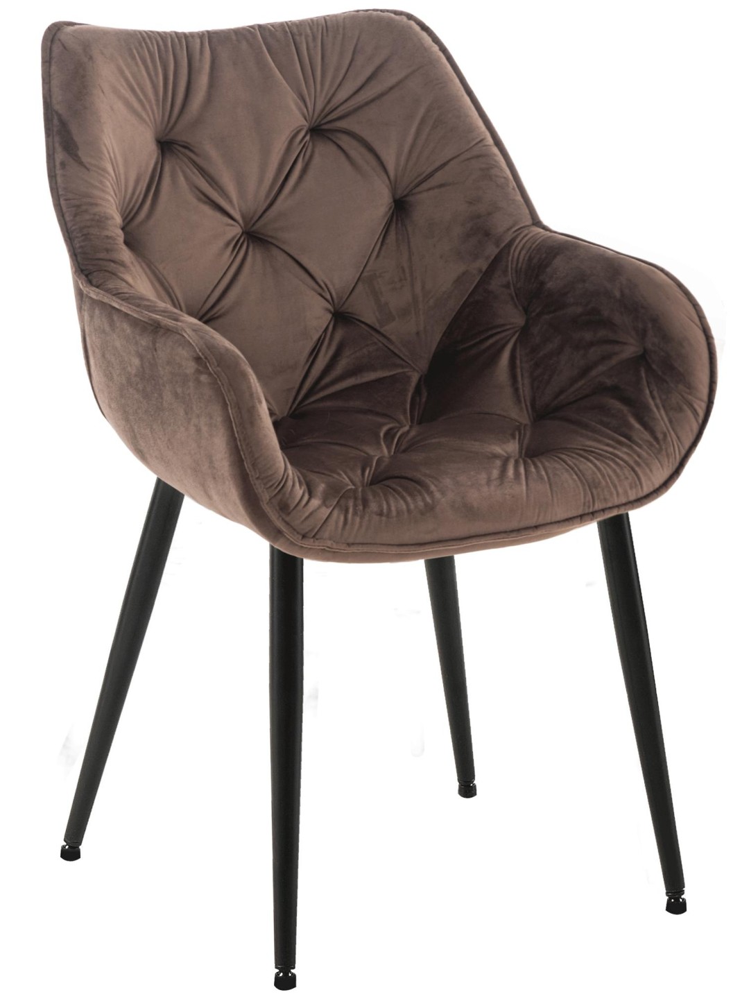Stoel Tanna Fluweel, bruin
