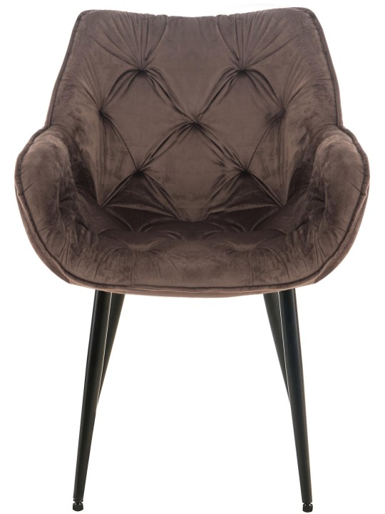 Stoel Tanna Fluweel, bruin