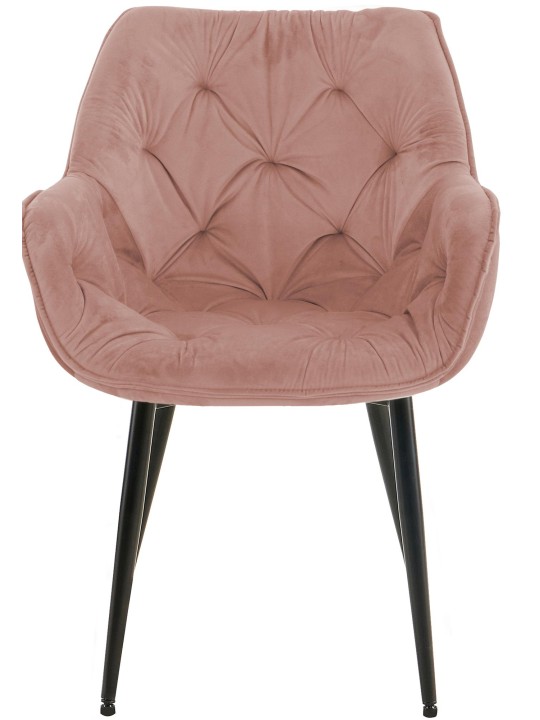 Stoel Tanna Fluweel, roze Stoel Tanna Fluweel, roze
