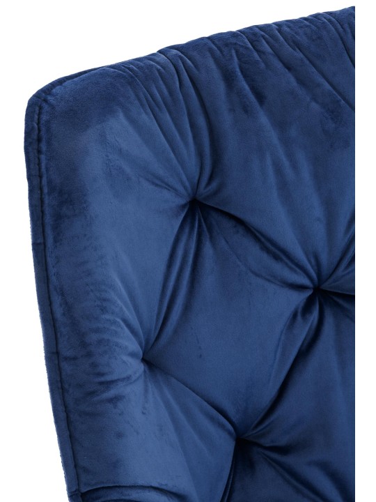 Stoel Tanna Fluweel, donkerblauw