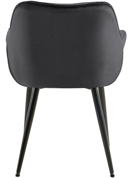 Set van 2 stoelen Tanna fluweel, donkergrijs