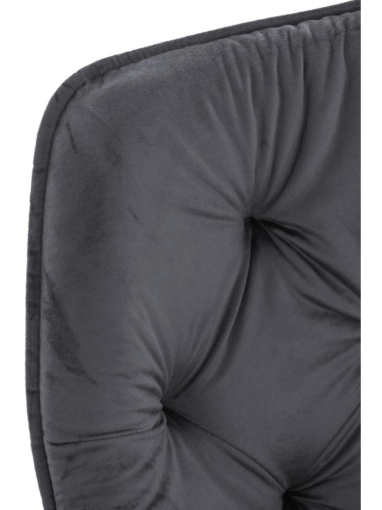 Set van 2 stoelen Tanna fluweel, donkergrijs