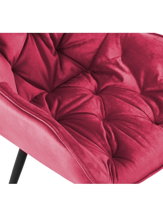 Set van 2 stoelen Tanna fluweel, rood