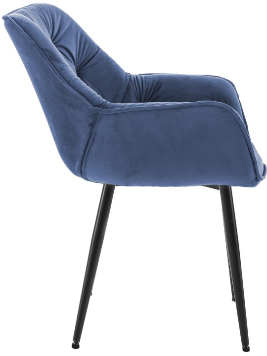 Set van 2 stoelen Tanna fluweel, blauw