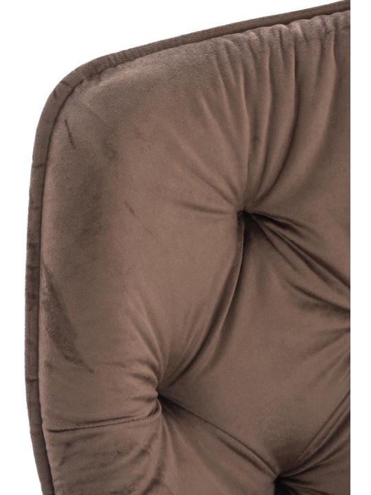 Set van 2 stoelen Tanna fluweel, bruin