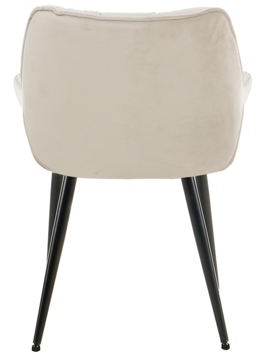 Set van 4 stoelen Tanna fluweel, crème