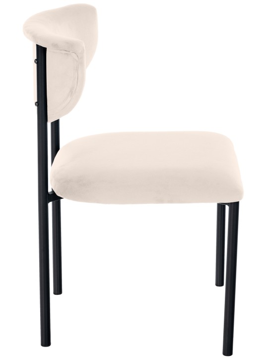 Set van 2 bezoekersstoelen Gambell fluweel, crème