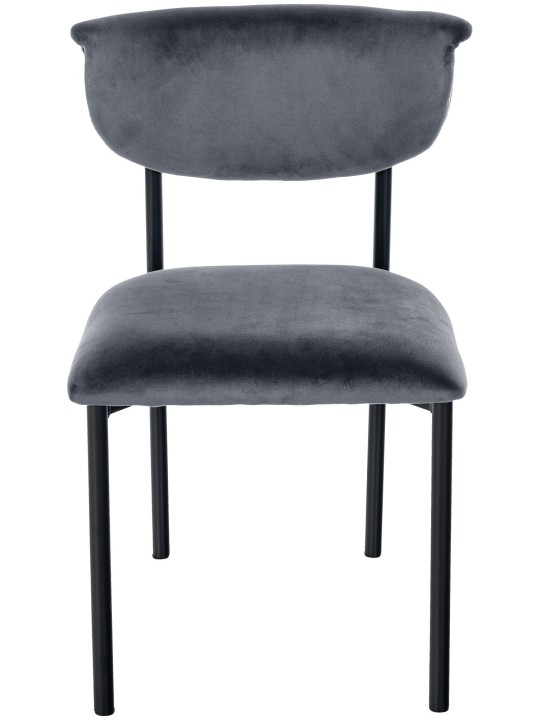 Set van 2 bezoekersstoelen Gambell fluweel, donkergrijs