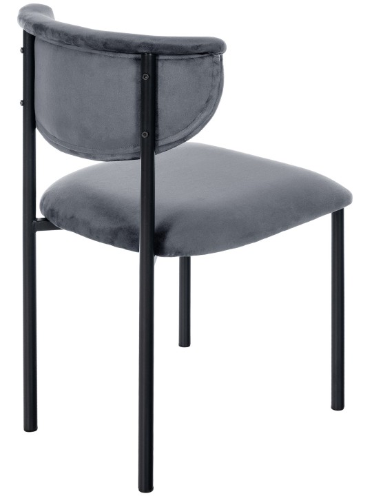 Set van 2 bezoekersstoelen Gambell fluweel, donkergrijs