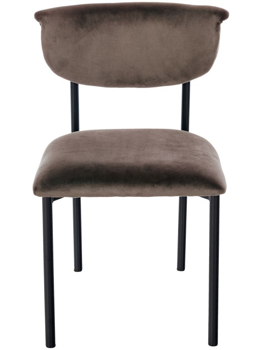 Set van 2 bezoekersstoelen Gambell fluweel, bruin