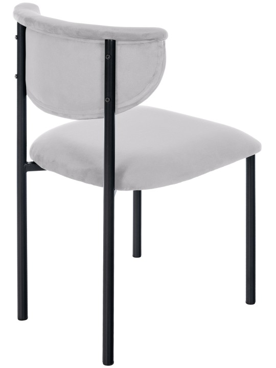 Set van 2 bezoekersstoelen Gambell fluweel, grijs