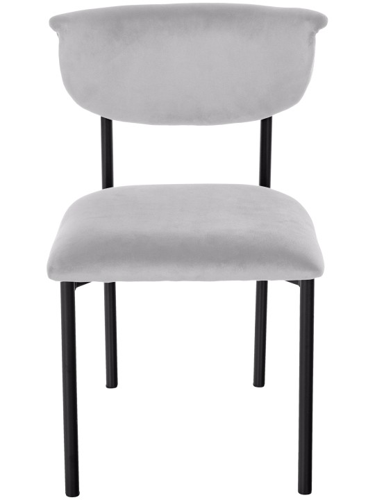 Set van 2 bezoekersstoelen Gambell fluweel, grijs