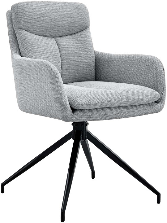 Eetkamerstoel Somers stof, lichtgrijs Eetkamerstoel Somers stof, lichtgrijs