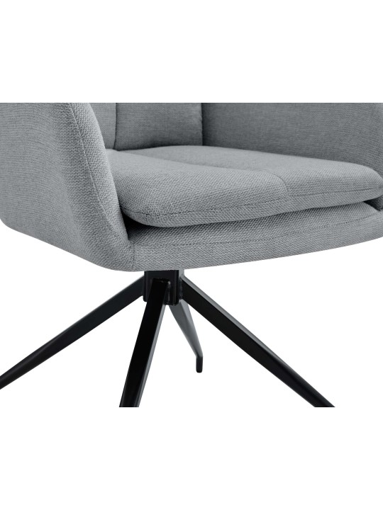 Eetkamerstoel Somers stof, lichtgrijs Eetkamerstoel Somers stof, lichtgrijs