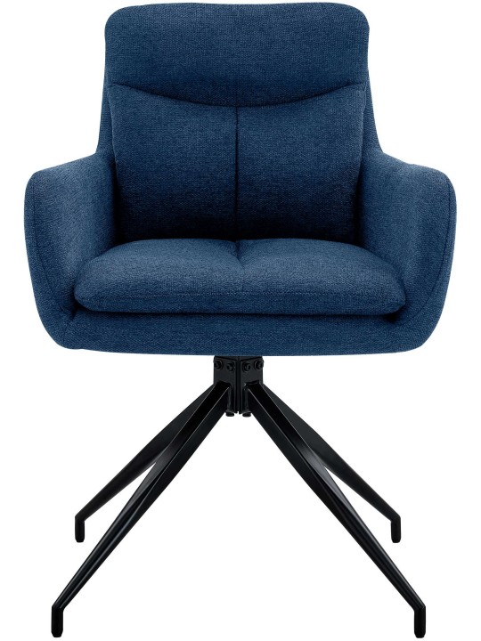 Set van 2 eetkamerstoelen Somers stof, blauw