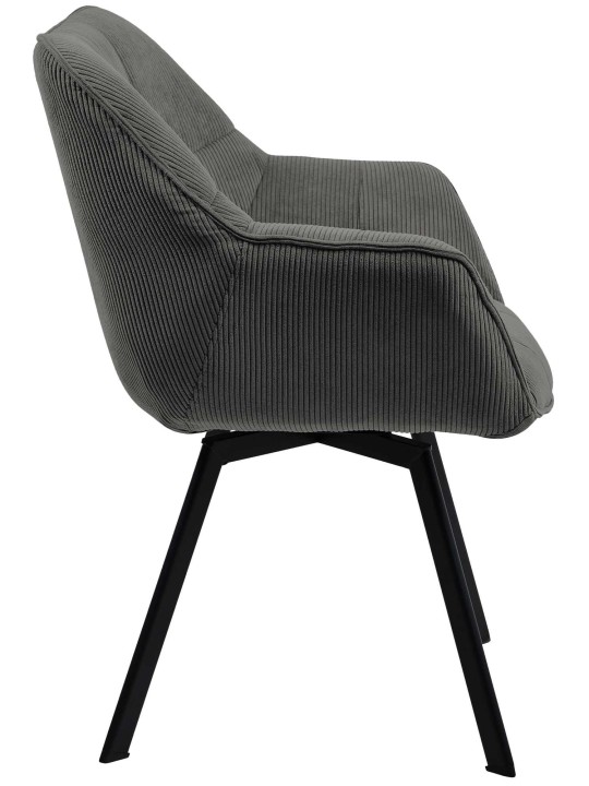 Eetkamerstoel Jordi Cord, donkergrijs Eetkamerstoel Jordi Cord, donkergrijs
