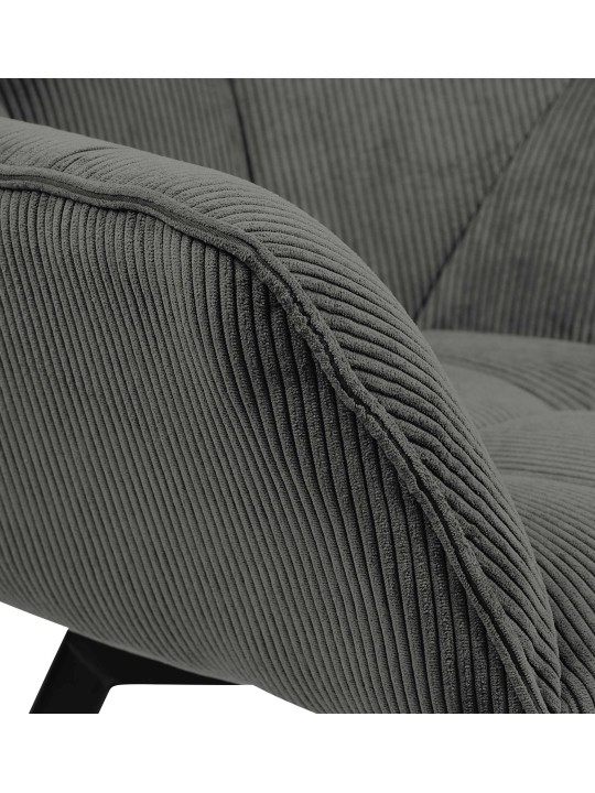 Eetkamerstoel Jordi Cord, donkergrijs Eetkamerstoel Jordi Cord, donkergrijs