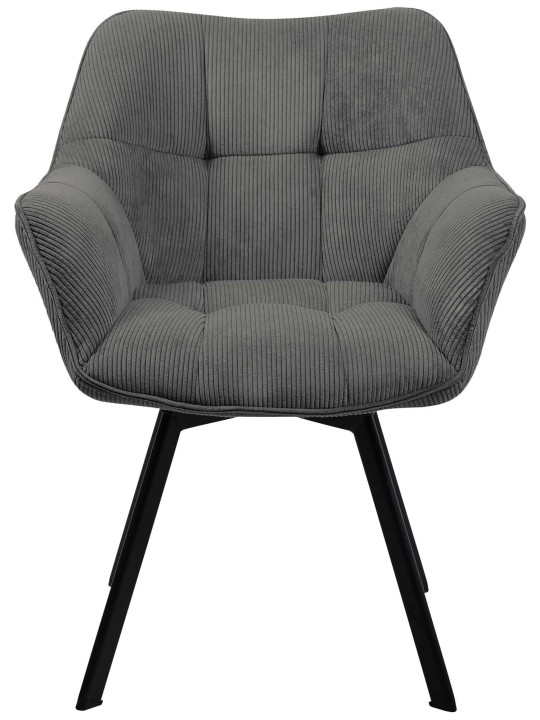 Eetkamerstoel Jordi Cord, donkergrijs Eetkamerstoel Jordi Cord, donkergrijs