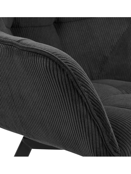 Eetkamerstoel Jordi Cord, zwart Eetkamerstoel Jordi Cord, zwart