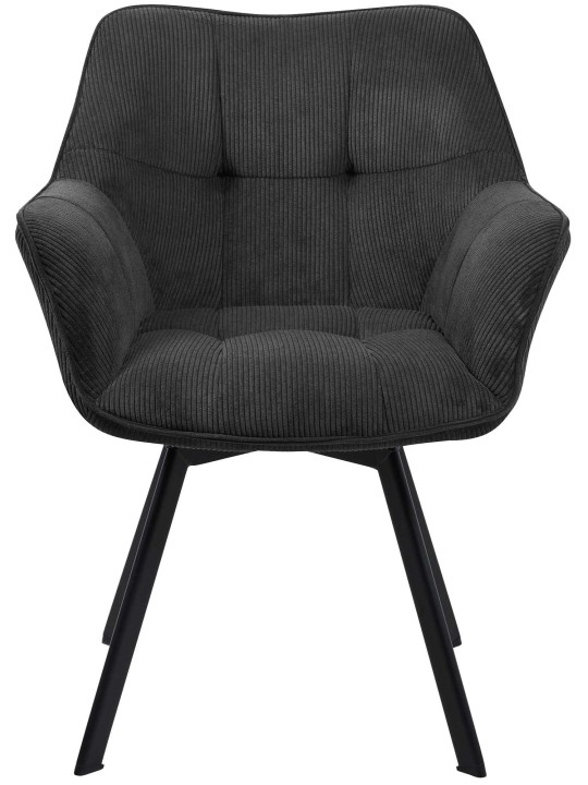 Eetkamerstoel Jordi Cord, zwart Eetkamerstoel Jordi Cord, zwart