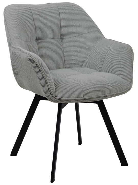 Eetkamerstoel Jordi Cord, grijs