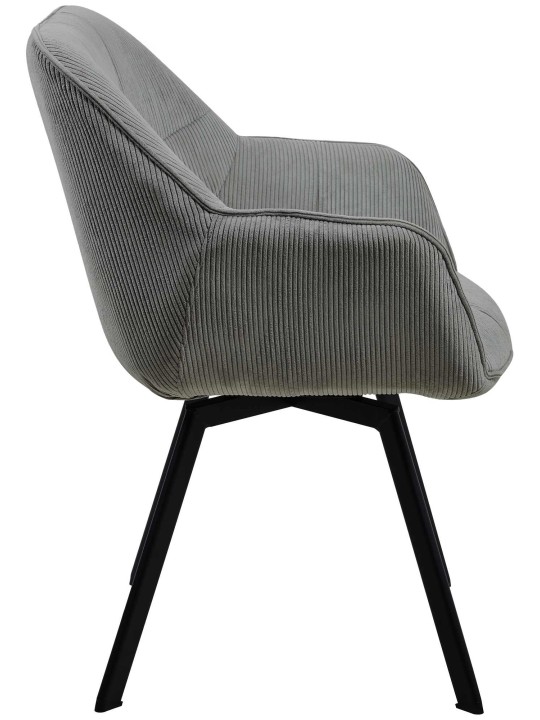 Eetkamerstoel Jordi Cord, grijs