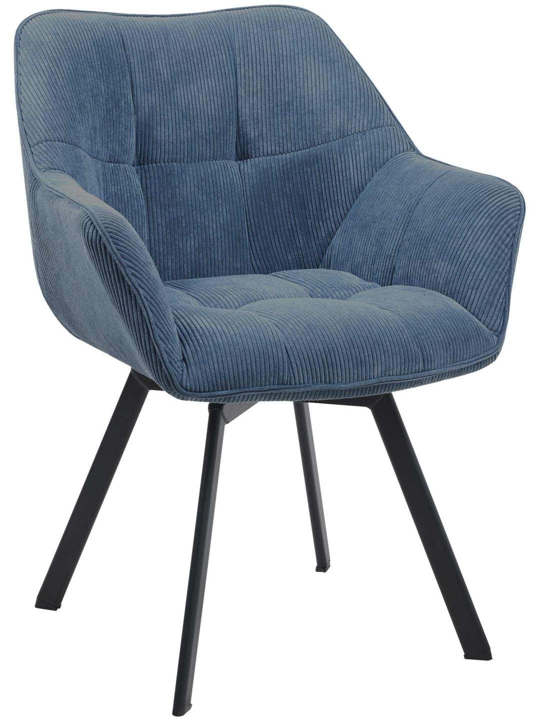 Eetkamerstoel Jordi Cord, blauw