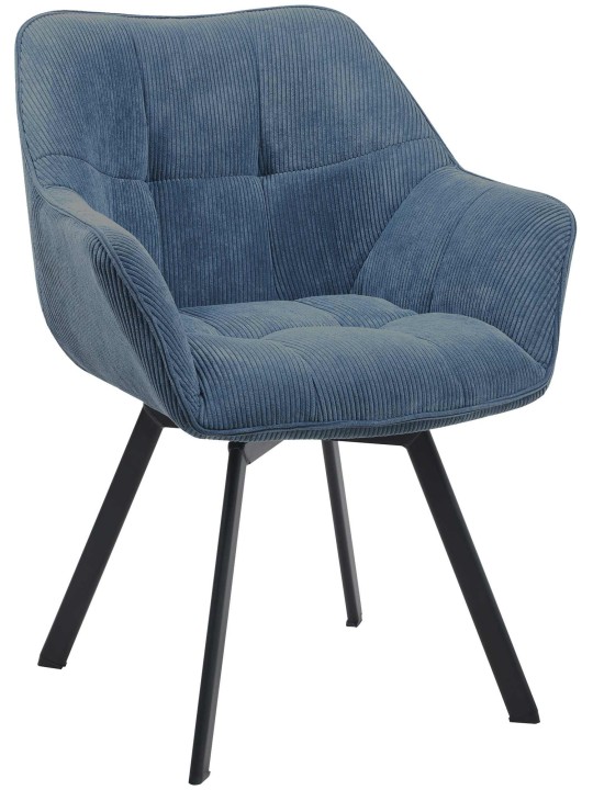 Eetkamerstoel Jordi Cord, blauw