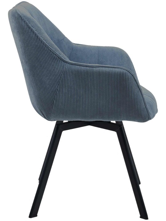 Eetkamerstoel Jordi Cord, blauw