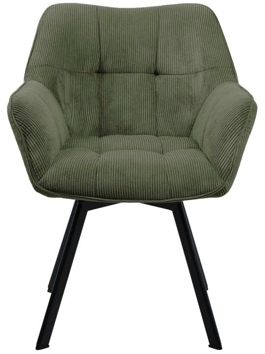 Eetkamerstoel Jordi Cord, groen