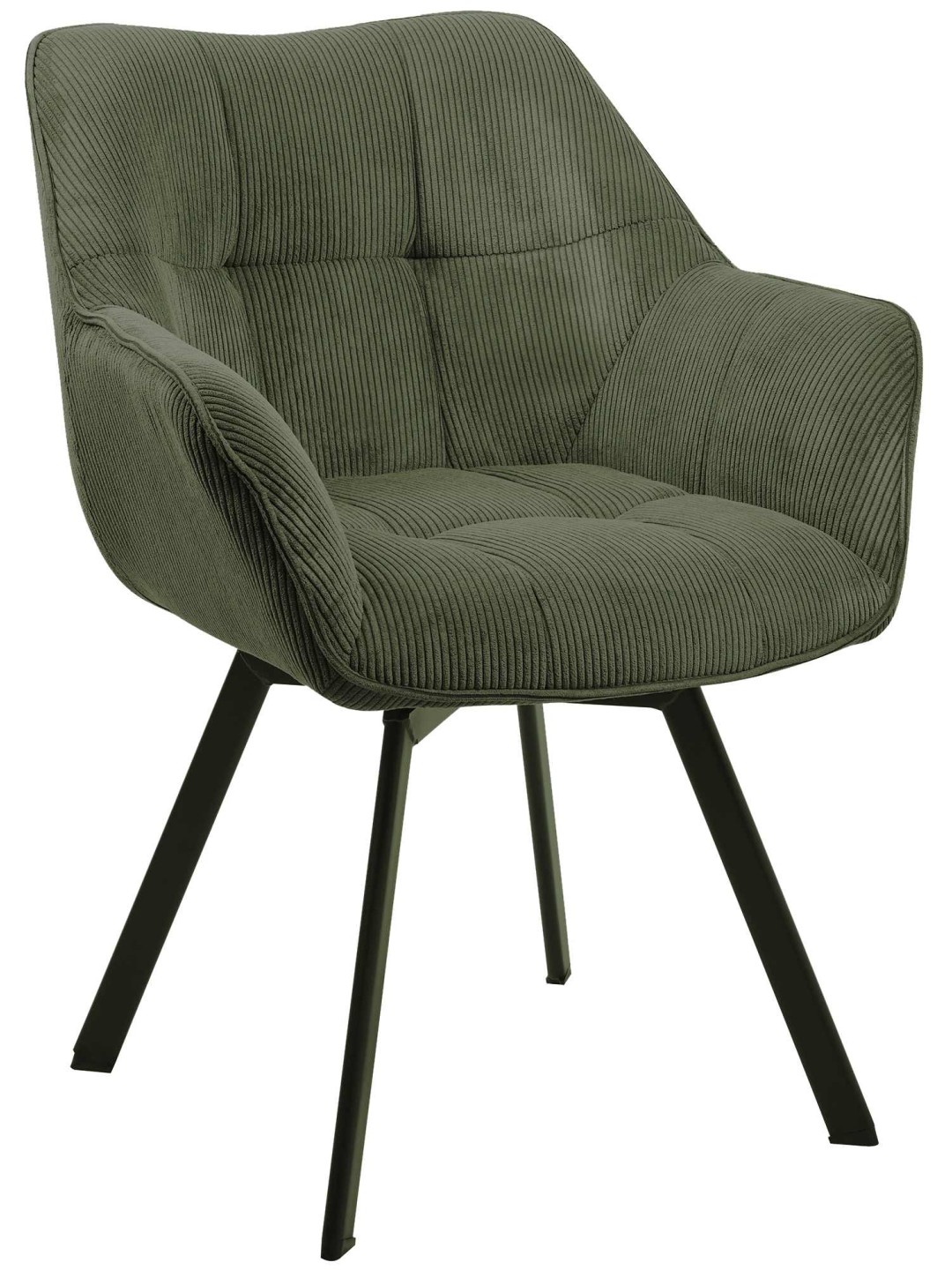 Eetkamerstoel Jordi Cord, groen