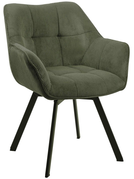 Eetkamerstoel Jordi Cord, groen