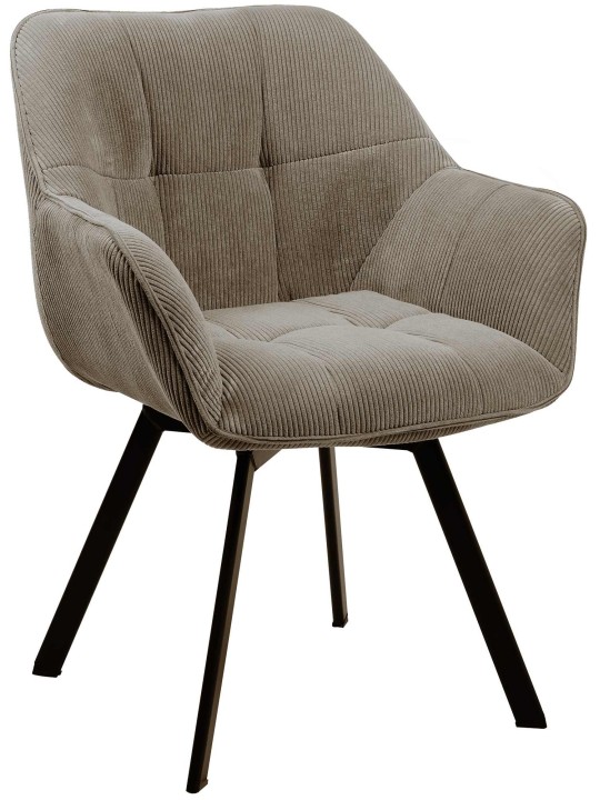 Eetkamerstoel Jordi Cord, bruin