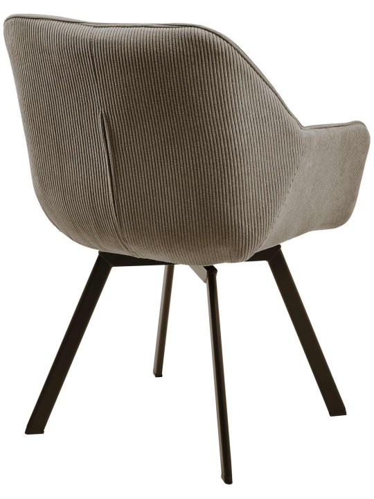 Eetkamerstoel Jordi Cord, bruin