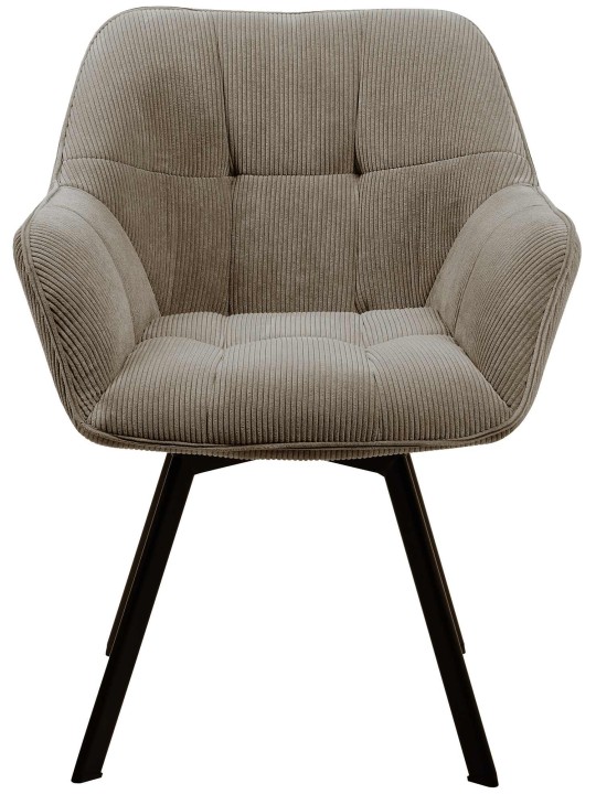 Eetkamerstoel Jordi Cord, bruin