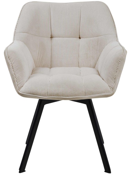 Eetkamerstoel Jordi Cord, crème