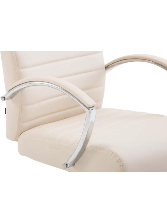 Bureaustoel Wallis kunstleer, crème