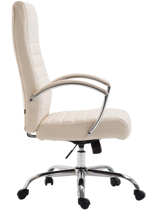 Bureaustoel Wallis kunstleer, crème